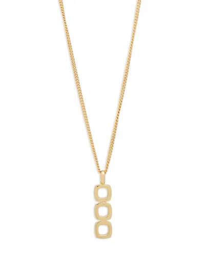 Tom Wood 9kt Yellow Gold Open Mini Cushion Pendant