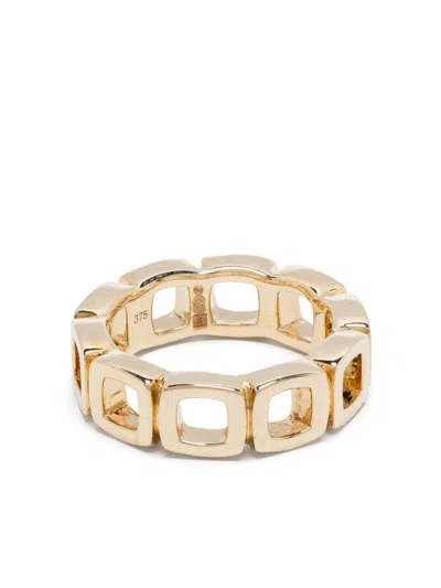TOM WOOD 9K YELLOW GOLD CUSHION BAND RING