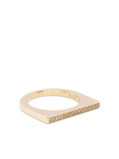 Tom Wood 9k Yellow Gold Sleek Diamond Ring