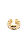 Tom Wood 9kt Yellow Gold Cushion Zirconia Ear Cuff In Gold
