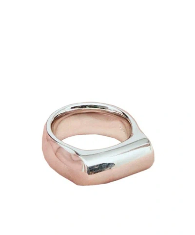 Tom Wood Badge Logo Ring In Yellow