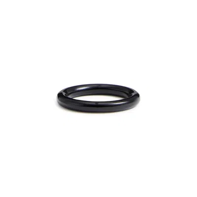 Tom Wood Cage Band Onyx Ring In Black