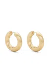 Tom Wood Chunky Hoops Satin Earrings In Gold