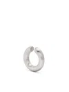 Tom Wood Chunky Satin M Ear Cuff In Silver