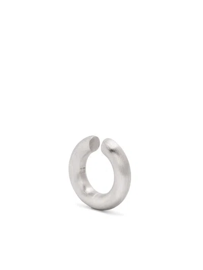 Tom Wood Chunky Satin M Ear Cuff In Silver
