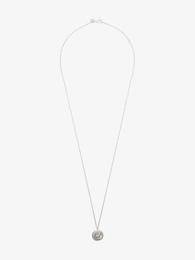 Tom Wood Coin Pendant Necklace In Silver