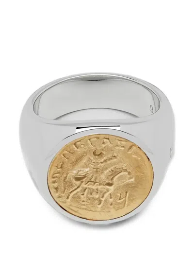 Tom Wood Coin Signet Rings In Silver