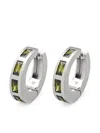 Tom Wood Crystal Hoop Earrings In White