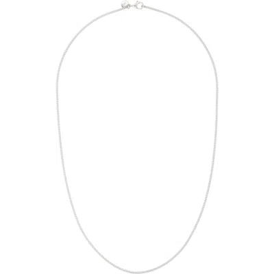 Tom Wood Curb Chain Slim Necklace In Metallic