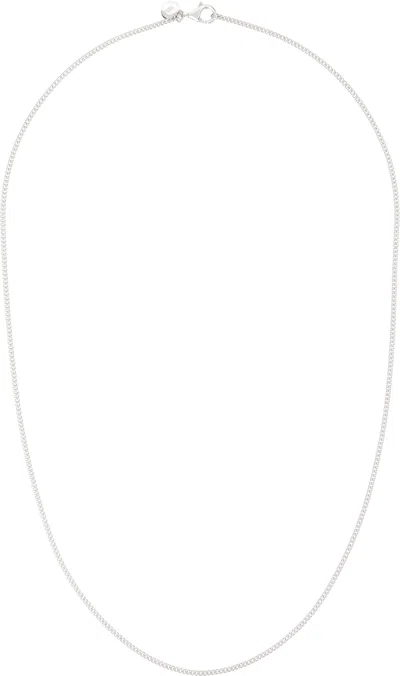 Tom Wood Curb Chain Slim Necklace In Metallic