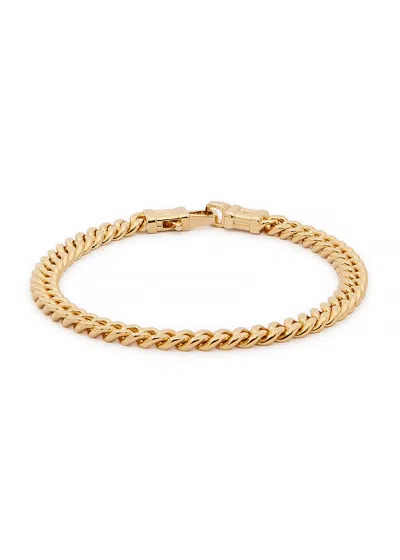 Tom Wood Curb L Sterling Silver Chain Bracelet In Gold