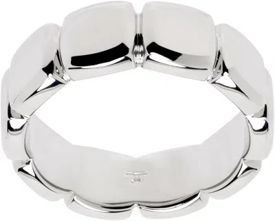 Tom Wood Cushion Band Ring In Brown