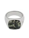 Tom Wood Cushion-cut Kambaba Ring In Black