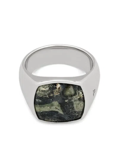Tom Wood Cushion-cut Kambaba Ring In Black