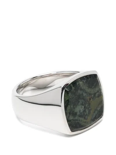 Tom Wood Cushion Kambaba Ring In Silver