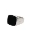 Tom Wood Cushion Onyx Sterling Silver Signet Ring