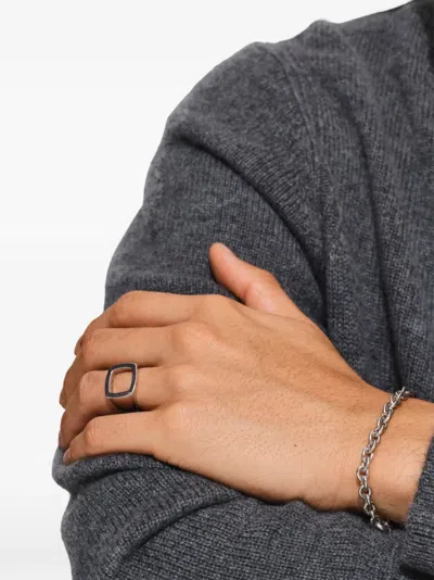 Tom Wood Cushion Open Ring In Silver
