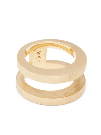 Tom Wood Double Vault Ring In Gold