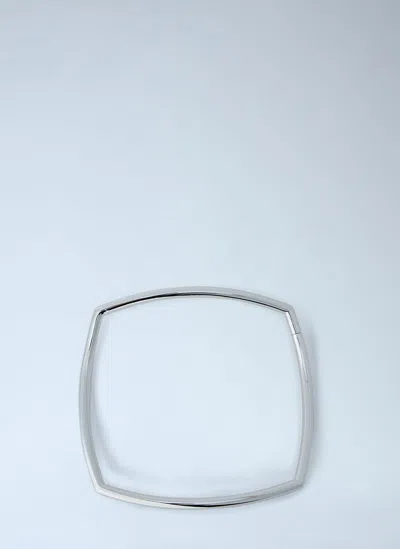 Tom Wood Frame Collar Necklace In Silver