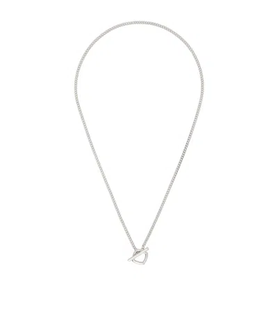 Tom Wood Frame Pendant Satin Thick Pendant Necklace In Metallic