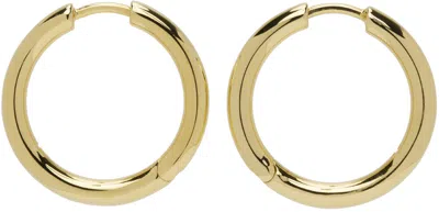 Tom Wood Gold Classic Medium Hoop Earrings