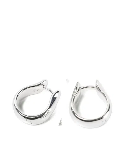 Tom Wood Hoop Earrings In Silver