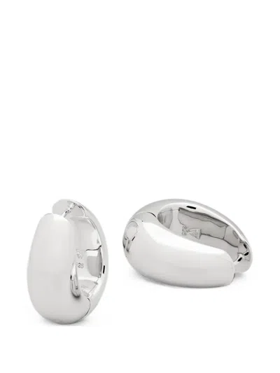 Tom Wood Ice Hoop Earrings In Metallic