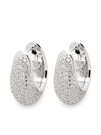Tom Wood Ice Hoop Earrings In Silver