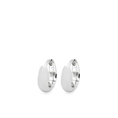 Tom Wood Ice Huggie Earrings In Silver