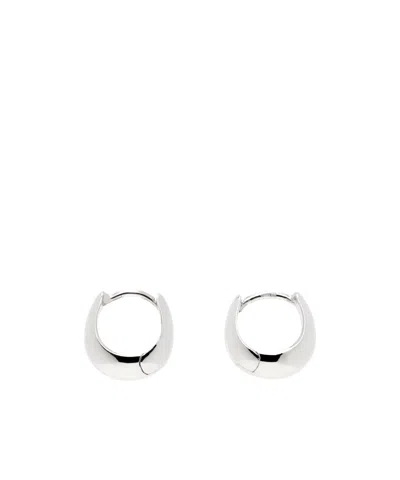 Tom Wood Ice Huggies Earrings In Silver