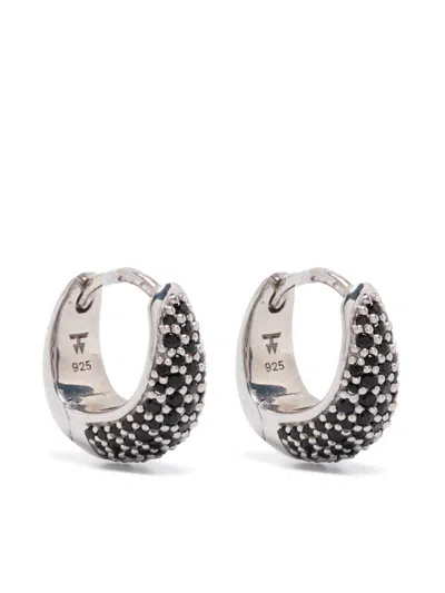 Tom Wood Ice Huggies Pave Earrings In Silber