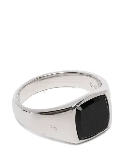 Tom Wood Kay Onyx Ring In Silver