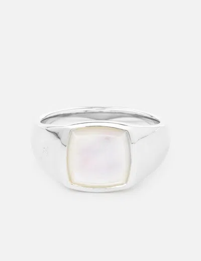 Tom Wood Kay Ring White Mop In Metallic