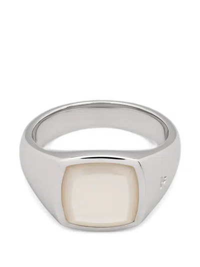 Tom Wood Kay Square Ring In Metallic
