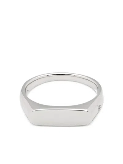 Tom Wood Knut Signet Ring In Metallic