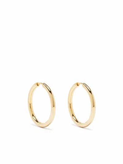 TOM WOOD LARGE GOLD-PLATED HOOP EARRINGS
