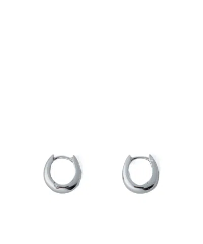 Tom Wood Liz Huggies Earrings In White