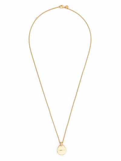Tom Wood Logo Pendant Necklace In Gold