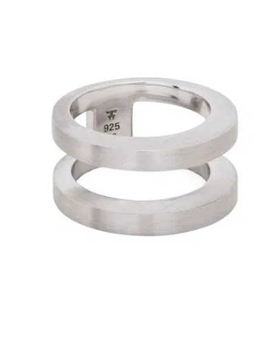 Tom Wood Logo Ring In White