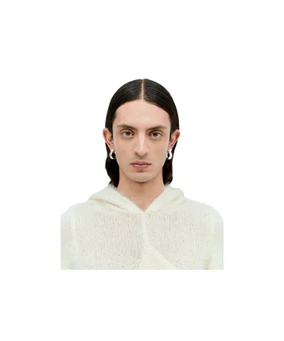 Tom Wood Loop Earring In White