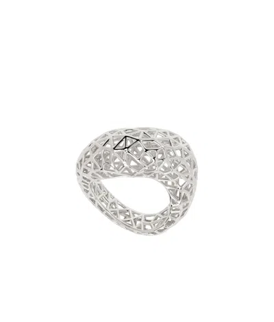 Tom Wood Maze Ring In Silver