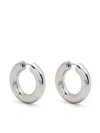 Tom Wood Medium Chunky Hoop Earrings In Silver