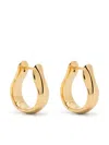 Tom Wood Medium Oyster Hoop-design Earrings In Gold