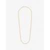 Tom Wood Mens Curb Chain Slim 18ct Yellow Gold-plated 925 Sterling Silver Necklace In Gold