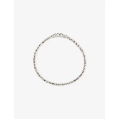 Tom Wood Mens Rope Rhodium-plated 925 Sterling Silver Bracelet