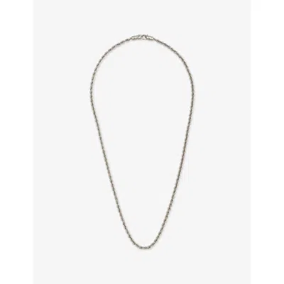 Tom Wood Mens  Rope Rhodium-plated 925 Sterlin-silver Chain Necklace