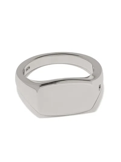 Tom Wood Michael Engraved Detail Ring In Silver