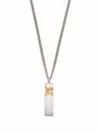Tom Wood Mined Cube Diamond Pendant Necklace In Silver
