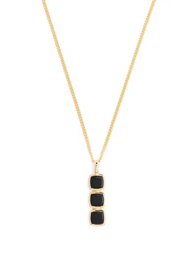 Tom Wood Mini Cushion Pendant Necklace In Gold