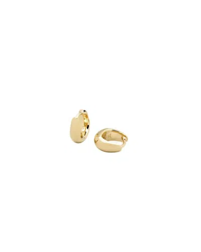 Tom Wood Miniature Gold Huggie Earrings With Polished Finish In Red